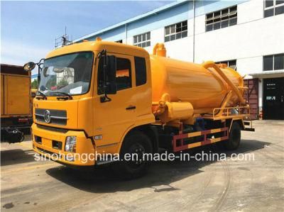 Dongfeng 4X2 Sewage Vacuum Suction Truck 8-9m3 Sewage Suction Truck