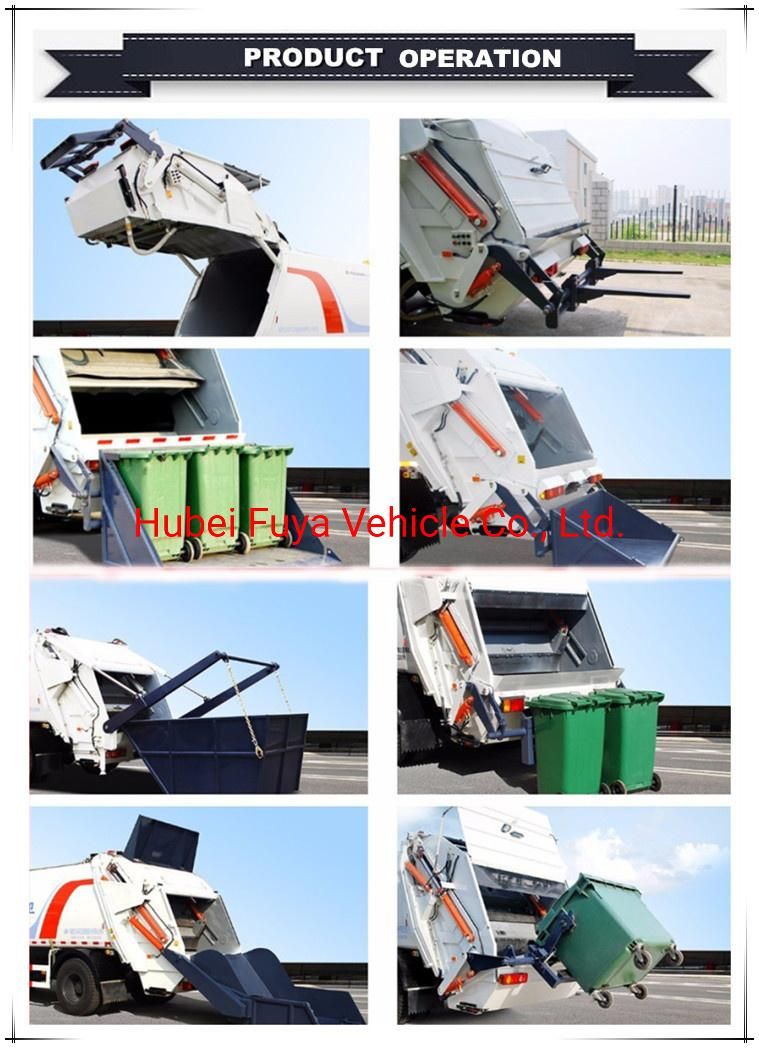 Sinotruk HOWO 18 M3 14 Tons Rear Compactor Garbage Truck Compression Refuse Truck