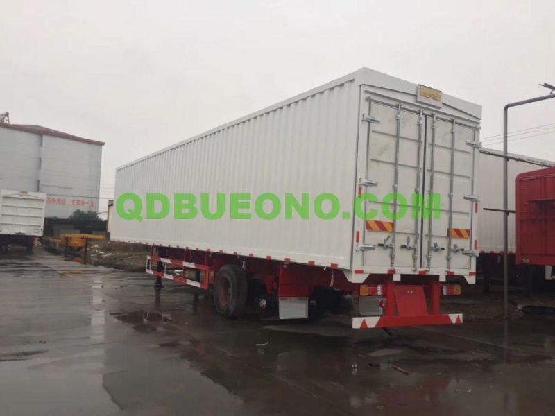 CKD Customized Bueno Brand Wing Opening Van Truck Body for Sale 3 Axle Semi Trailer