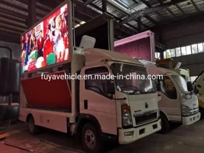 Manufacturer P4 P5 P6 Sinotruk HOWO Mobile LED Advertising Truck with Generator