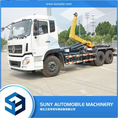 Dongfeng 16-20 Ton Heavy Truck Hook Arm Roll off Waste Transfer Garbage Dump Truck with Detachable Container for Sale