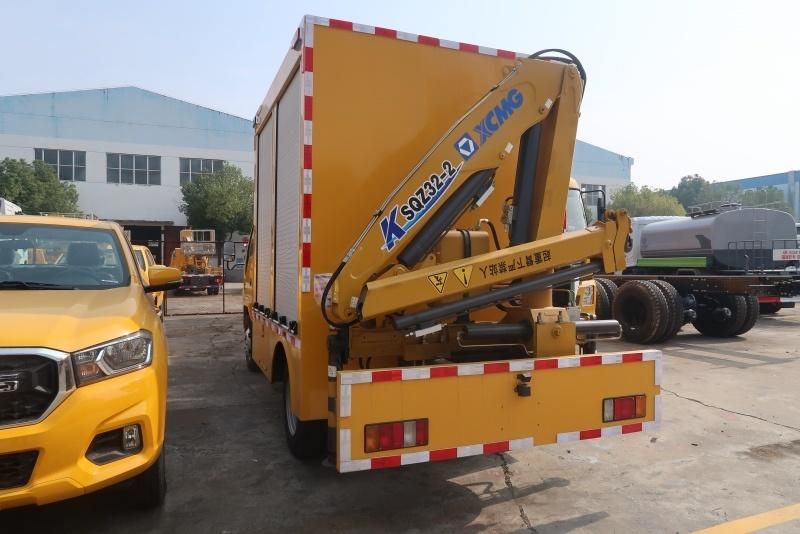 Top Quality Yellow Color Emergency Rescue Drainage Operation Truck with Crane