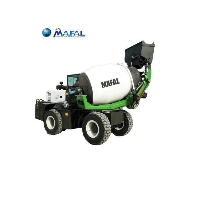 4m3 Hydraulic Paddle Concrete Mixer Diesel with Pump Truck