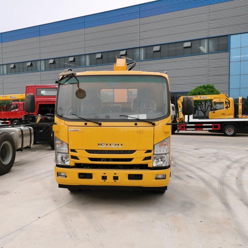 Qingling Wushiling Wrecker with Crane 4 Ton Flatbed Towing Wrecker with 5 Tons Crane for Sales