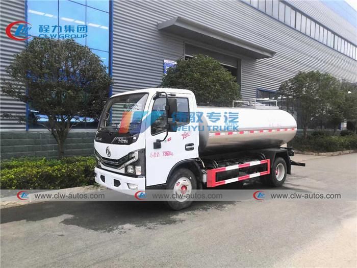 China Factory Dongfeng 5t Pure Water Tank Truck 5tons Milk Tank Truck 5cbm Drinking Fresh Milk Transport Tank Truck