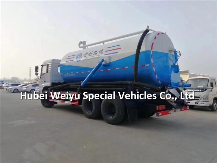 Dongfeng16tons 16m3 Vacuum Sewer Suction Tanker Truck for Sale