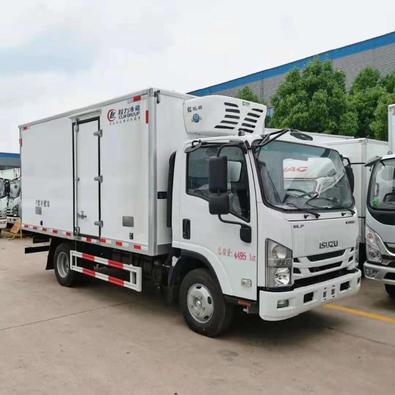 1suzu 4X2 Japanese Brand 3ton Small Mobile -5c to -15c Refrigerated Van Truck Ice Cream Freezer Cargo Truck for Sale