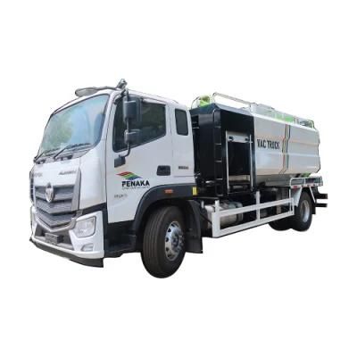 Foton Aumark High Pressure Washing Vacuum Sewer Cleaner Flushing Vehicle Sewage Suction Tank Fecal Sludge Truck 10m3 for Sale