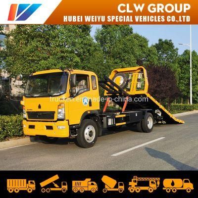 Sinotruk HOWO 5ton Flatbed Wrecker Tow Truck with Auto Wrench 5ton Underlift for Car Van Recovery Saving