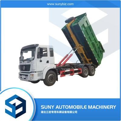 Dongfeng 20m3 20cbm Hooklift Garbage Truck 6X4 10tons Hook Lift Roll off Garbage Truck 20tons Hook Lifting Garbage Truck for Sale