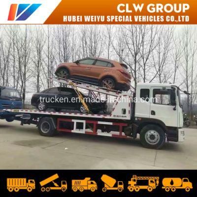 Fully Demountable Sliding 3 Cars Towing Rollback 10ton Dongfeng Double Tilt Tray Flatbed Wrecker Tow Truck