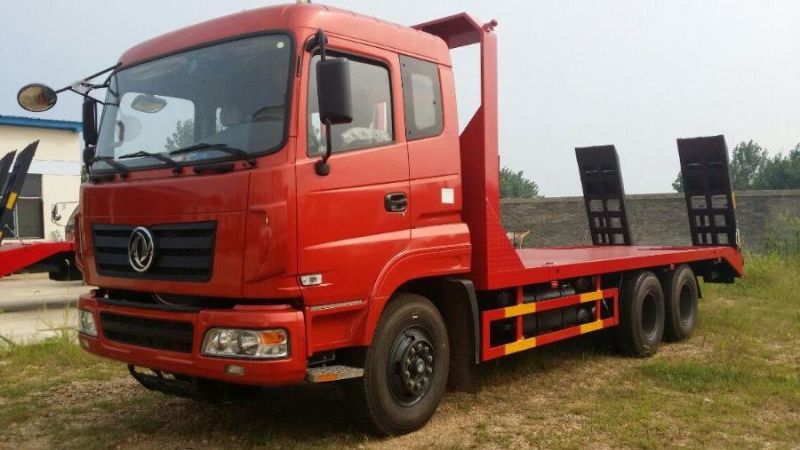 Heavy Duty Dongfeng Low Flatbed Truck 6X4 10 Wheels Flat Bed Truck