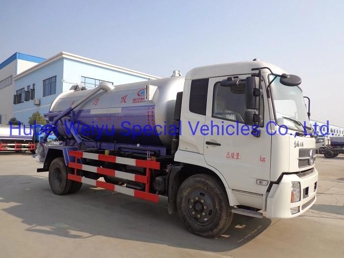 8000L Vacuum Septic Sewer Suction Truck 10tons Dongfeng Gully Emptier Tanker for Vietnam