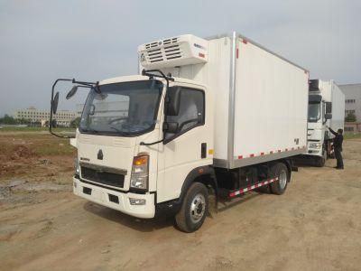 Sinotruk Diesel Engine Light Duty Fish Milk Transport Truck 5 Tons HOWO Refrigerated Truck Price