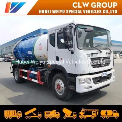 4X2 Dongfeng China 10tons 10t 10000L Vacuum Sewage Suction Truck