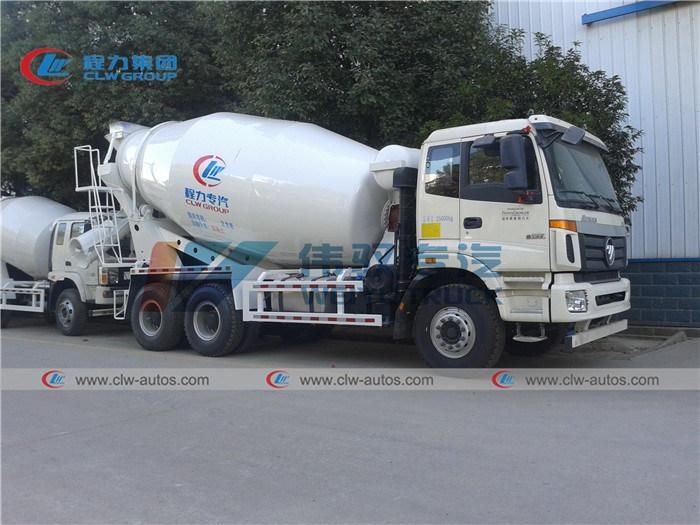 Foton Auman Etx 10-Wheeler Concrete Mixer Tank Truck 8~10 Cubic Meters Cement Mixing Trucks