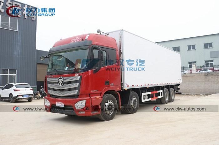 Foton Auman 12wheels 8*4 Ice Cream Freezer Cooling Food Truck 30tons Refrigerator Van Truck