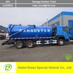 HOWO 6X6 off Road Sewage Suction Truck for Sale