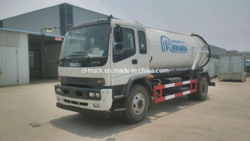 Japan I Suzu Ftr 6 Wheels 10m3 12m3 Vacuum Sewage Suction Truck