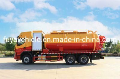 JAC 18cbm Italy Pump Jetting Vacuum Tank Truck 10wheelers 18m3 HOWO Sewer Cleaning Truck