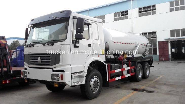 HOWO 6*4 Vacuum Tanker Truck High Pressure Suction Sewage Disposal Truck