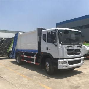 Dongfeng 15 Cbm Compressed Sanitation Rubbish Collector Dust Cart Garbage Collection Hook Lift Roll off Waste Compactor Garbage Truck