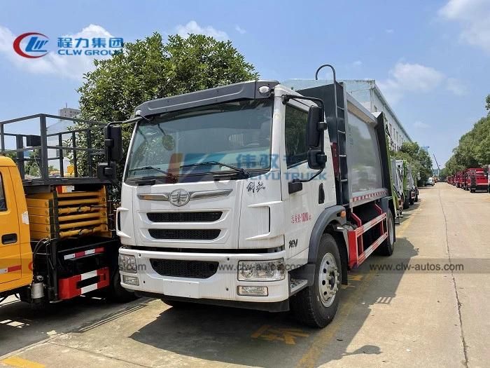 High Quality FAW 14, 000 Liters 14 Cbm Compactor Garbage Truck