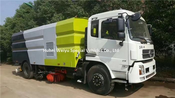 Dongfeng Road Washing and Sweeping Vehicle 10tons Vacuum Truck Mounted Road Sweeper