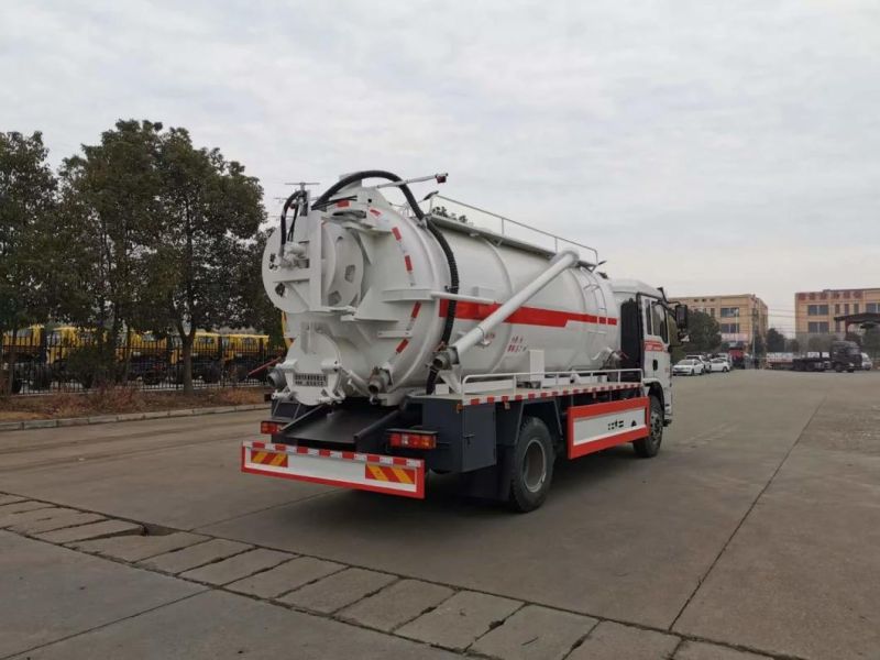 High Quality Shacman 12m3 Vacuum Sewage Suction Tanker Truck with Vacuum Pump for Sales