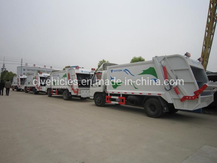 Foton 130HP 8000L (6ton) Garbage Refuse Compactor Truck