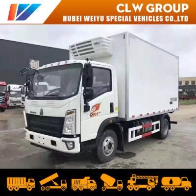HOWO/Dongfeng 3ton 5ton Vegetable Fruit Transport Truck 156HP Refrigerated Truck Box Body