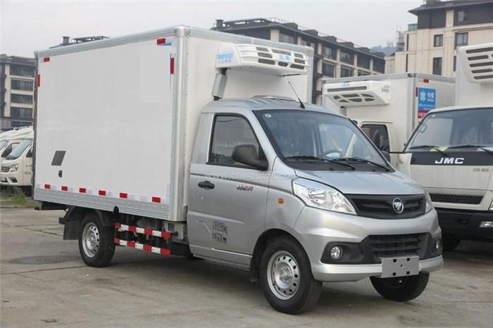 Foton New Mini 1ton/2ton Refrigerated Food Freezer Van Truck for Sale