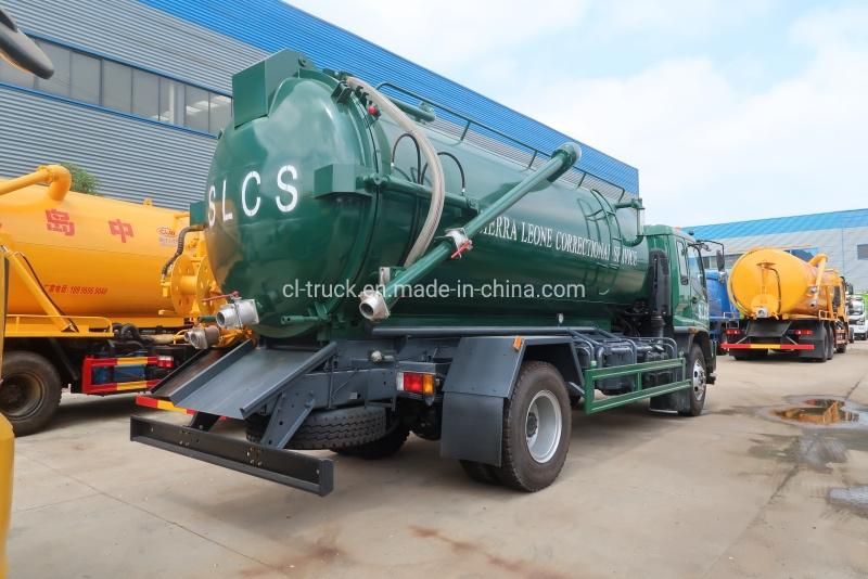 Japan Brand 6X4 10cbm 12cbm Vacuum Suction Sewer Cleaning Sewage Tanker Truck for Sale