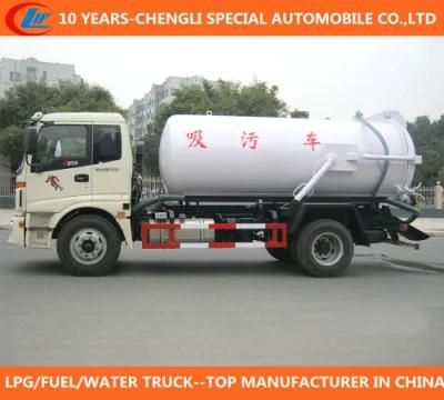 8cbm Sewage Suction Truck 4X2 Sewage Sucking Tanker Truck