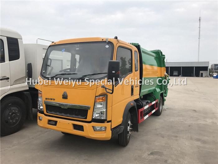 Sinotruk HOWO 6cbm Compression Garbage Truck Refuse Collection Vehicle for Waste Management