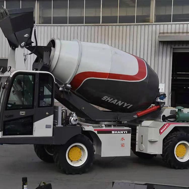 Articulated Connection Self Loading Concrete Mixer Truck