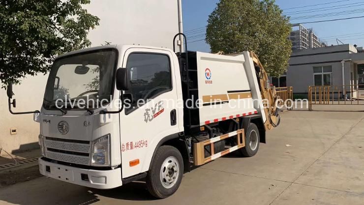 FAW 4000L Refuse Collection Vehicle Waste Garbage Compactor Truck