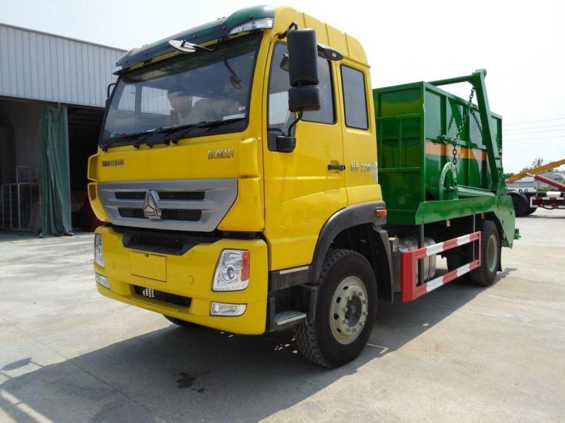 Homan Swept Body Refuse Collection Swing Arm Garbage Truck, Skip Loader Garbage Truck