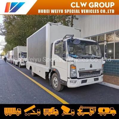 Sinotruk HOWO 4X2 Light Truck P4 P5 P6 High Pixel Mobile LED Advertising Truck