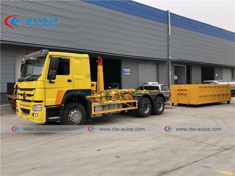 Sinotruk HOWO 20cbm Roll on Roll off Waste Recycling Truck Hook Lift Garbage Removal Truck