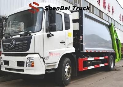 China Supplier Shenbai Sale Dongfeng 4X2 Left Hand Drive 14cbm Municipal Sanitation Compression Garbage Truck
