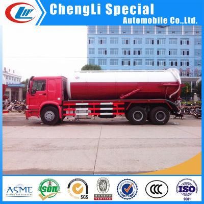 12cbm HOWO 6X4 Sludge Pollution Sewage Suction Tanker Truck