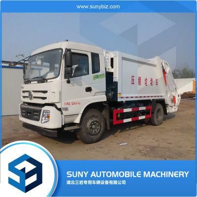 Compact Garbage Dongfeng 4X2 Sealed Garbage Truck 14 Cbm Compress Refuse Trucks