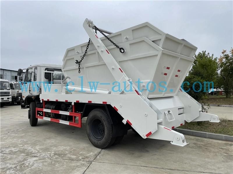Dongfeng Brand 4X2 4cbm 4tons Swing Arm Garbage Truck Skip Loader Garbage Truck for Sanitation Services