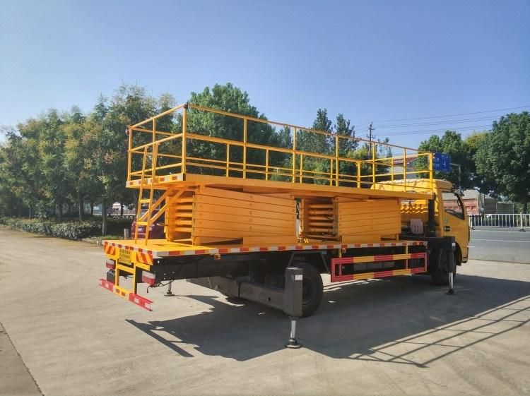 Double Hydraulic Scissor Work Aerial Operation Platform High Work Truck