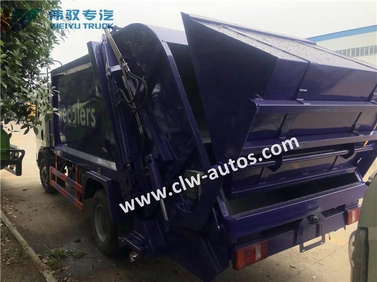Rear Loader Garbage Compactor HOWO 6-Wheel 4tons 5 Cubic Meters 6cbm Compressed Refuse Truck for Nigeria