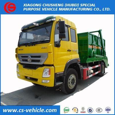 Swept-Body Refuse Collector Skip Loader 8m3 Swing Arm Garbage Truck for Sale