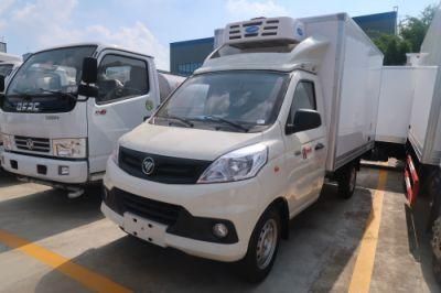 1tons 2tons Refrigerated Freezer Foton Mini Refrigeration Small Refrigerator Van Box Truck for Meat and Fish and Milk