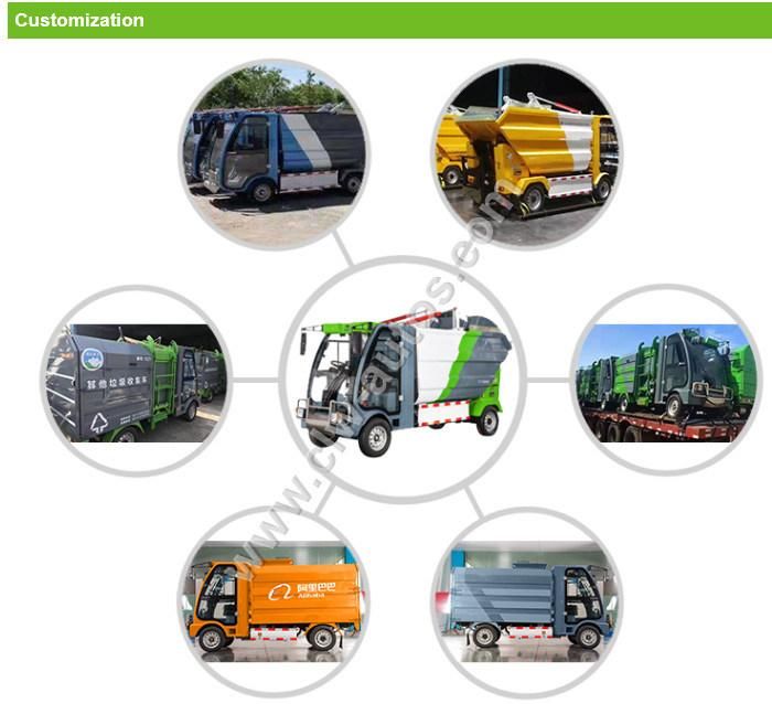 China Electric 3 Wheels Garbage Transportation Mobile Vehicle Tricycle Side Self Loading Refuse Removal Truck