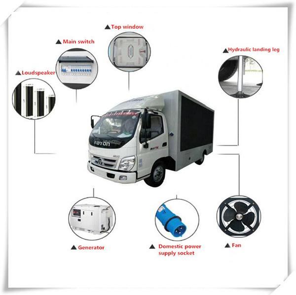 4X2 P6 LED Advertising Truck Foton Scrolling Light Box Truck